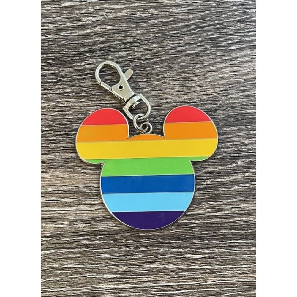 Vintage Disney Mickey Mouse 2013 Pride Flag Rainbow Head Collectible RARE Y2K
